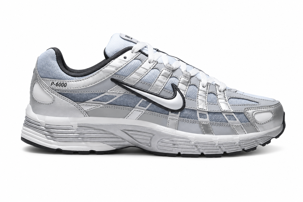 Nike P-6000 Metallic Silver Summit White-Wolf Grey