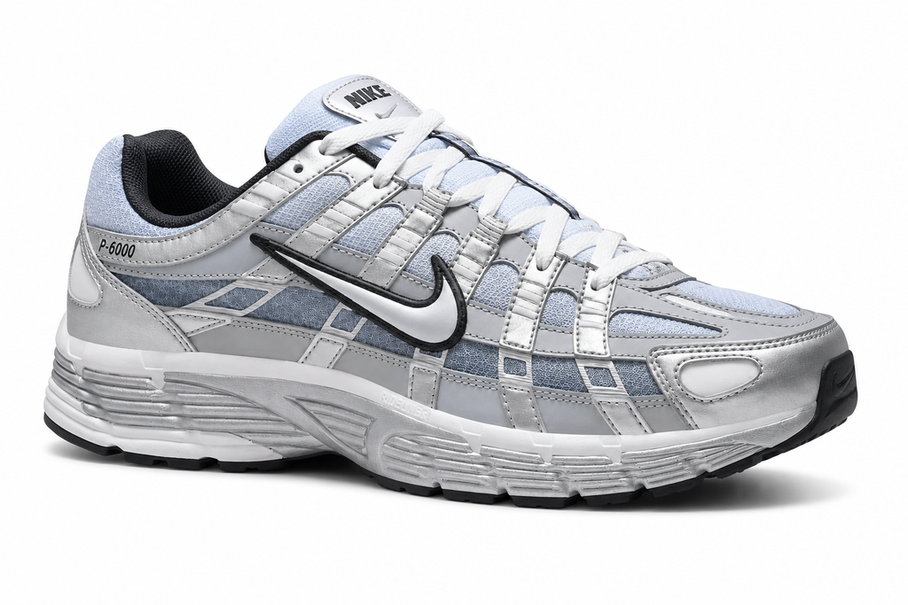Nike P-6000 Metallic Silver Summit White-Wolf Grey