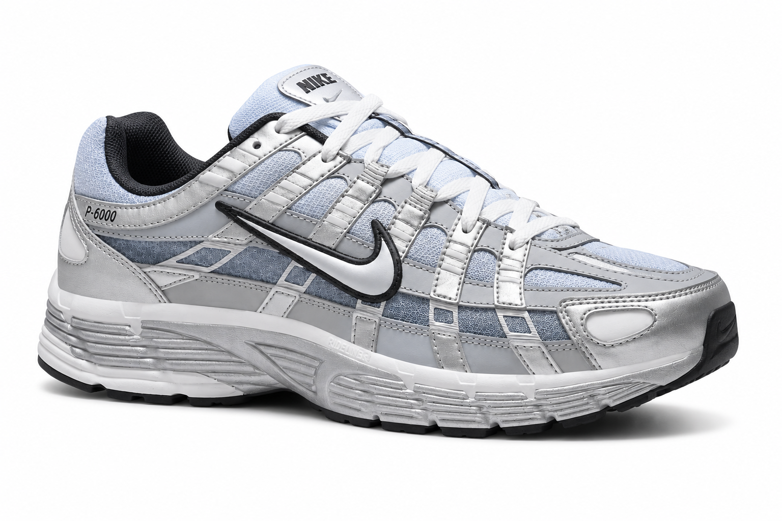 Nike P-6000 Metallic Silver Summit White-Wolf Grey