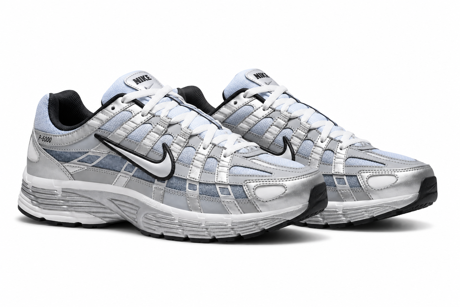Nike P-6000 Metallic Silver Summit White-Wolf Grey