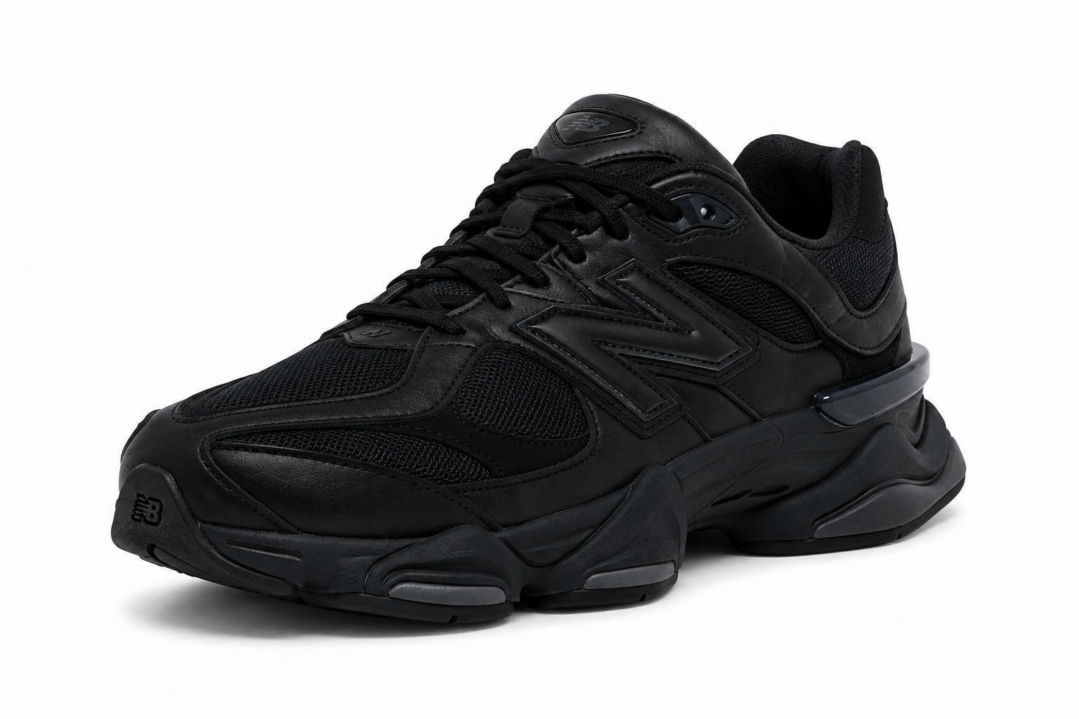 New Balance 9060 Triple Black Leather