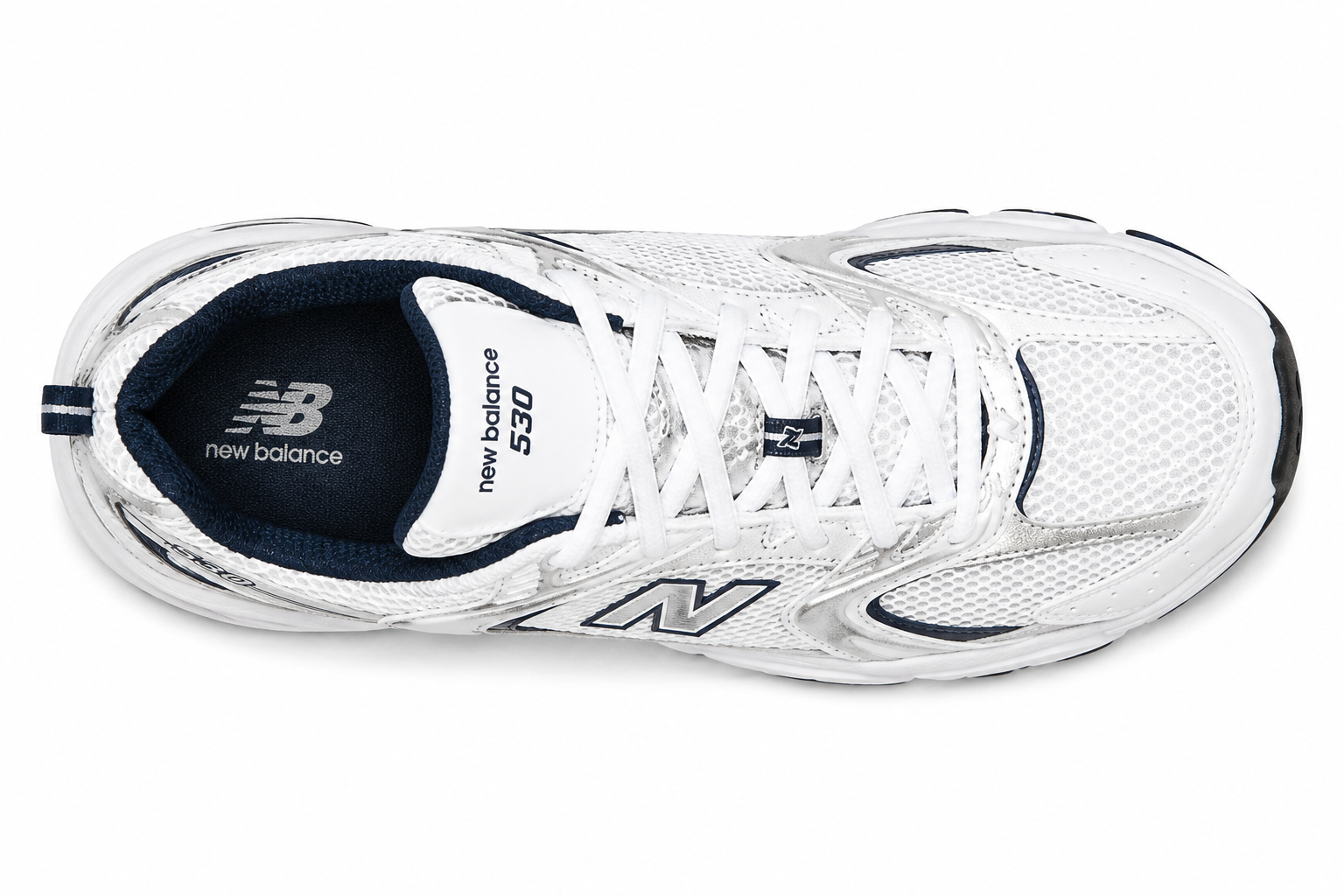 New Balance 530 White Silver Navy