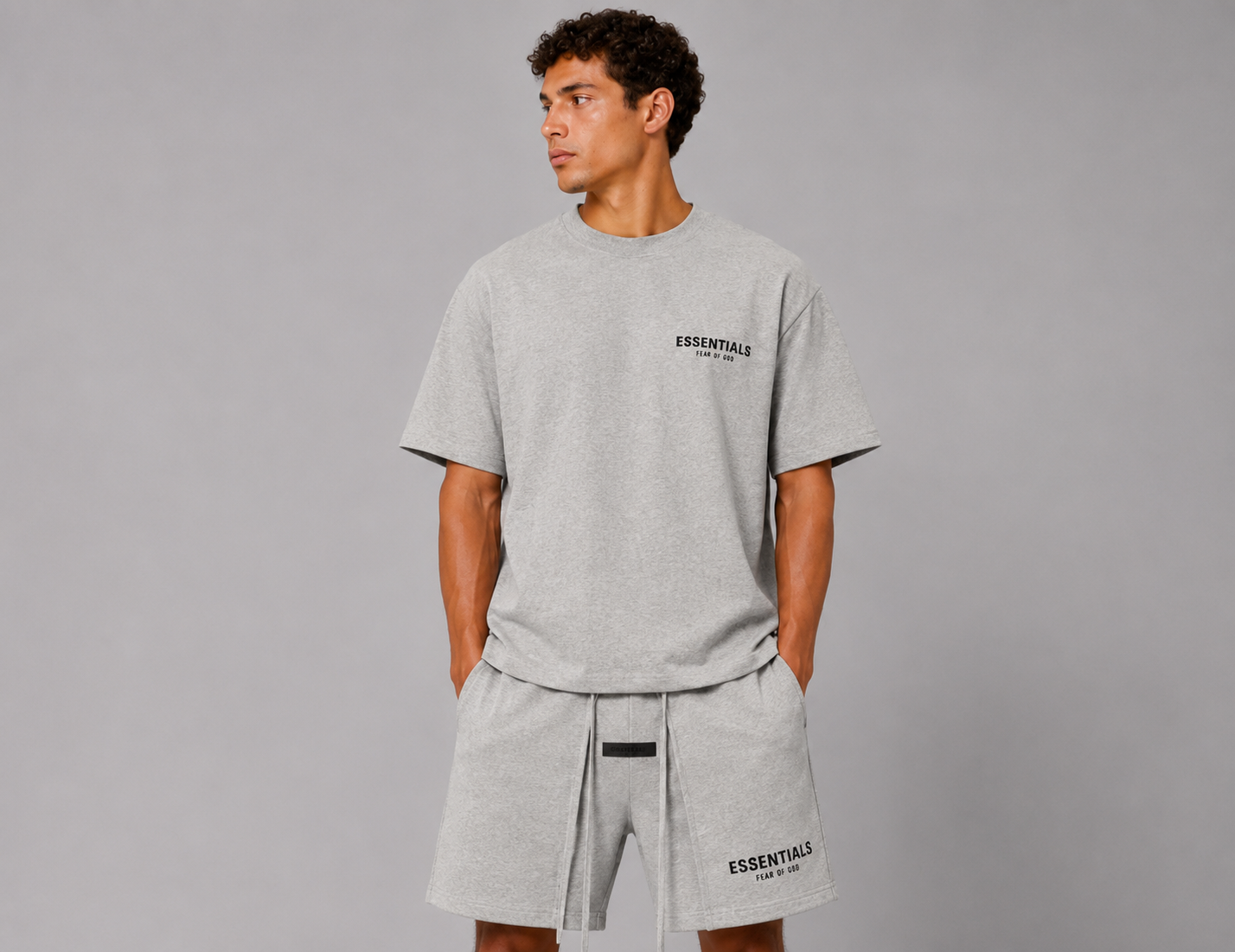 Fear of God Essentials Sweatshort Dark Oatmeal